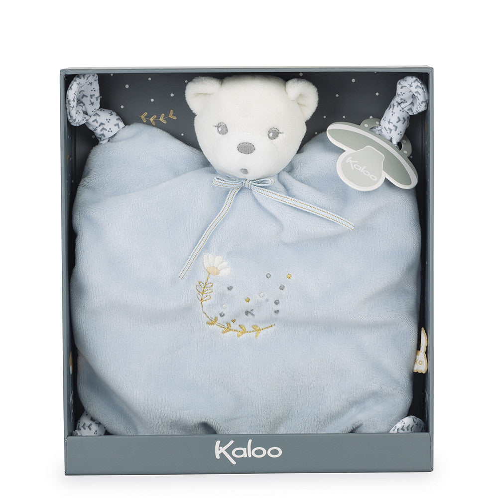 Dou Dou Knots Bear Blue | Kaloo First Soft Comforter