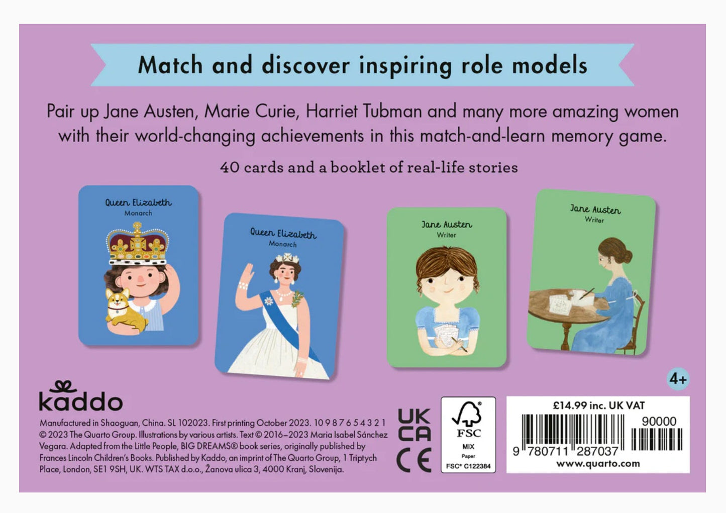 Amazing Women - Little People Big Dreams Memory Game