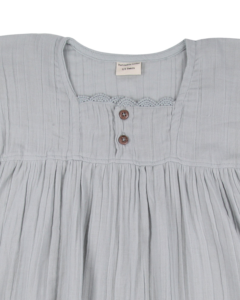 Girls Woven Sky Gauze Dress | Turtledove London