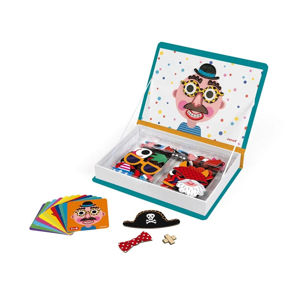 Janod Magneti’ Book Educational Toy | Boys Crazy Faces