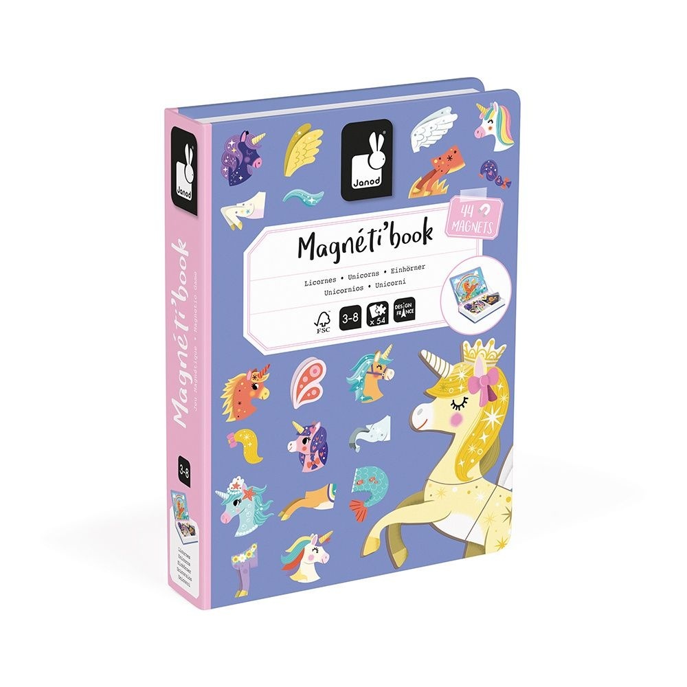Janod Magneti’ Book Educational Toy | Unicorns