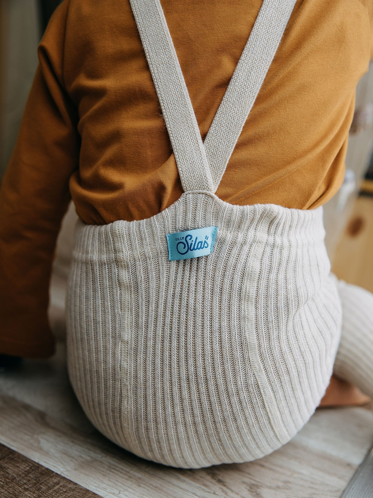 Silly Silas Hippy Tights with Braces - Cream Blend