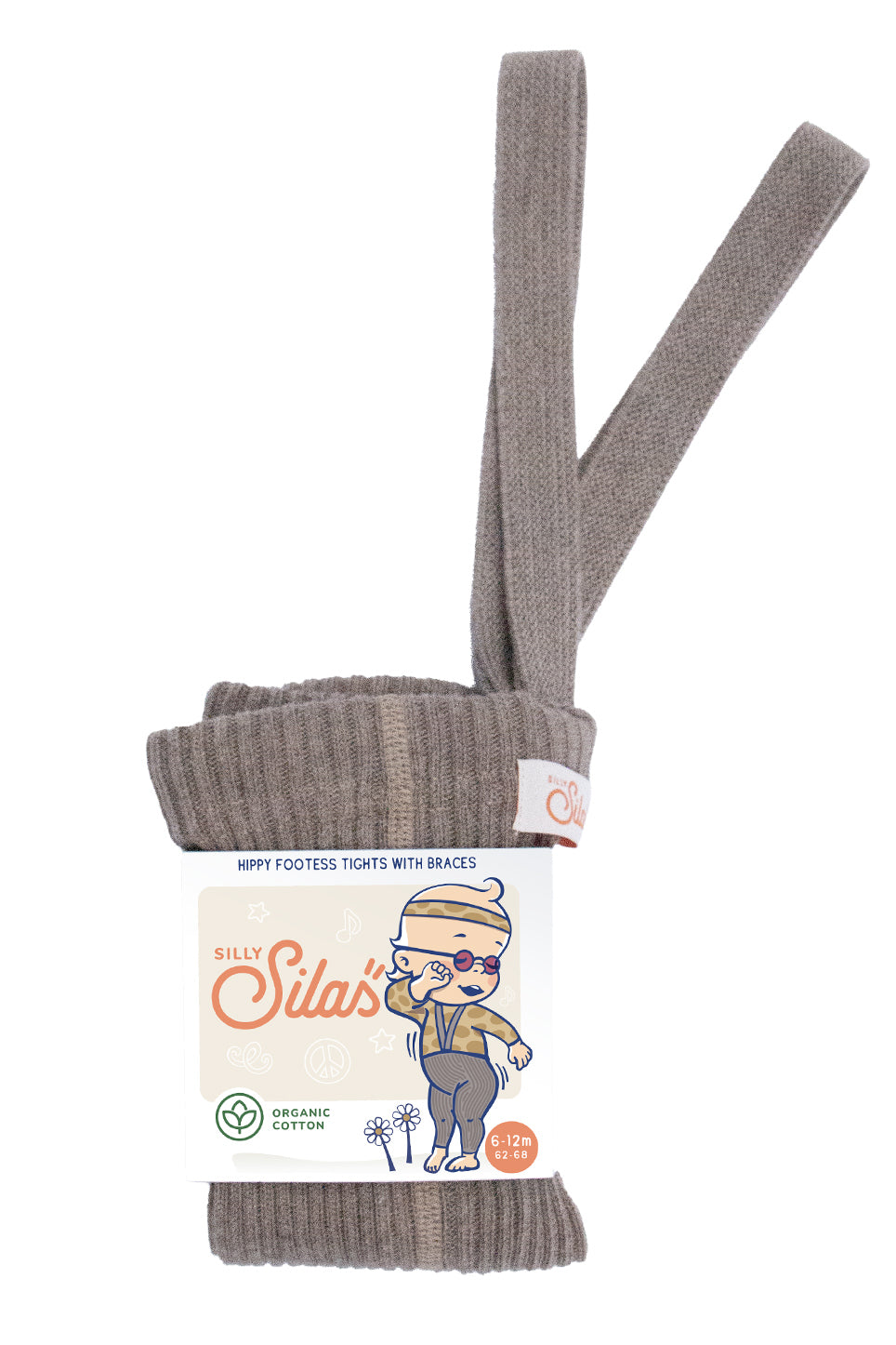 Silly Silas Hippy Tights with Braces - Cocoa Blend
