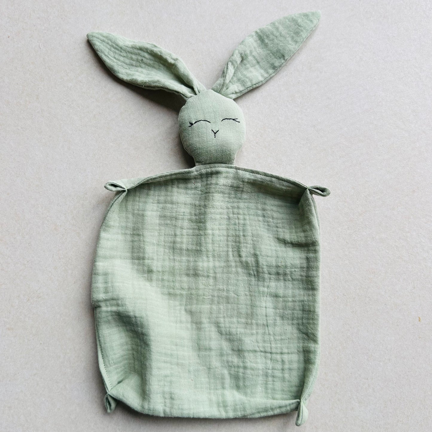 My First Cuddle Comforter - Rabbit Dusty Mint