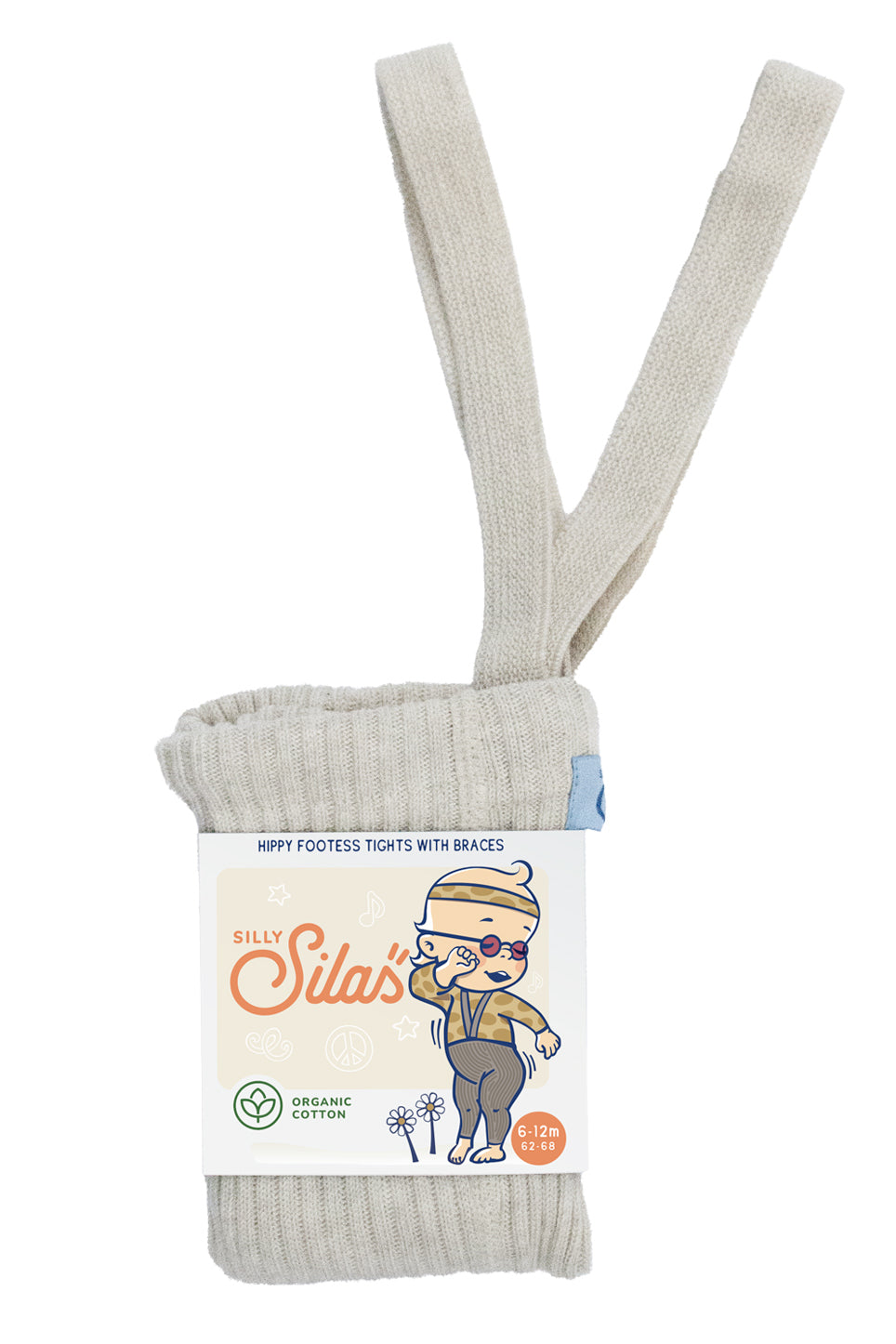 Silly Silas Hippy Tights with Braces - Cream Blend