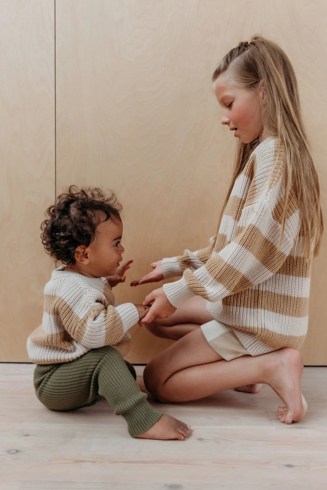 Buff Stripe Aspen Jumper | Hunter & Rose