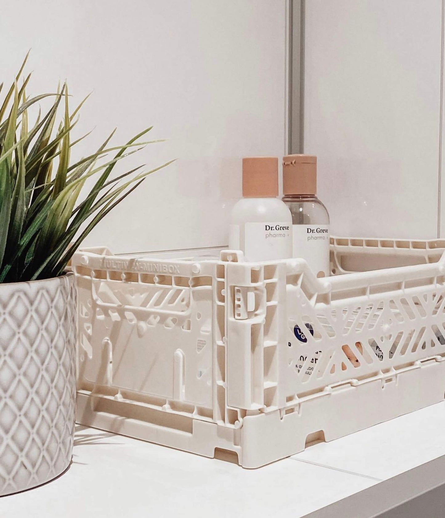 Aykasa Folding Crate, Mini, Coconut Milk, home storage, nursery storage, playroom storage, Aykasa stockist, midlands baby shop, Nottinghamshire independent kids brand