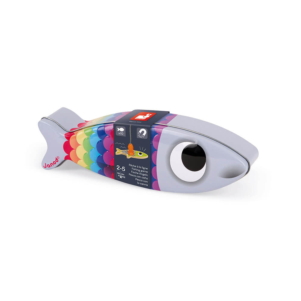 Janod Wooden Sardine Kids Fishing Game, Activity Educational Toys, Learn Through Play, Toys for Girls, Birthday Gift, Gifts Under £20, Janod Stockist, Nottinghamshire Independent Children’s store