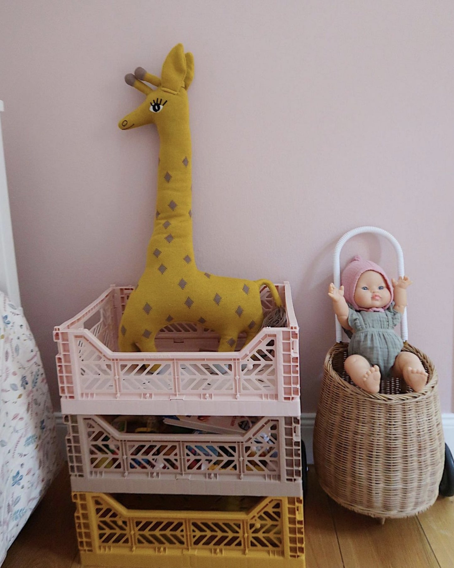 Aykasa Folding Crate, Mini, Milk Tea, home storage, nursery storage, playroom storage, independent children’s store, independent kids brand, Nottinghamshire stockist