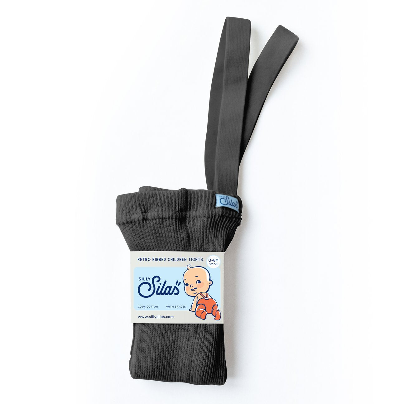 Silly Silas, Dark Grey Blend, Footed Tights with Braces, Baby tights, children’s tights, Nottinghamshire stockist, midlands baby store