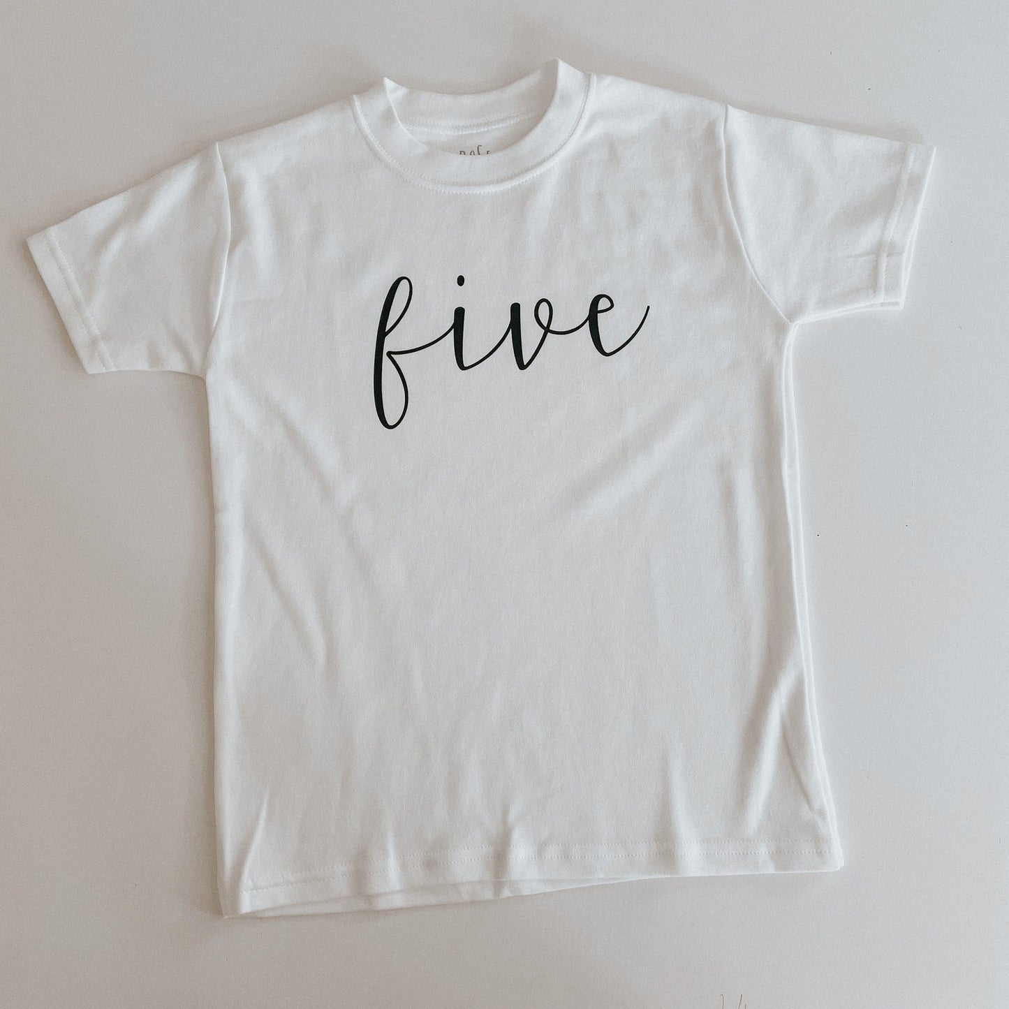 Rose and Guy, Milestone T-Shirt, Five, Fifth Birthday milestone tee, birthday t-shirt, birthday gift, fifth birthday, Nottinghamshire independent store, Nottinghamshire stockist, independent kids brand, Rose and Guy Stockist, midlands baby store