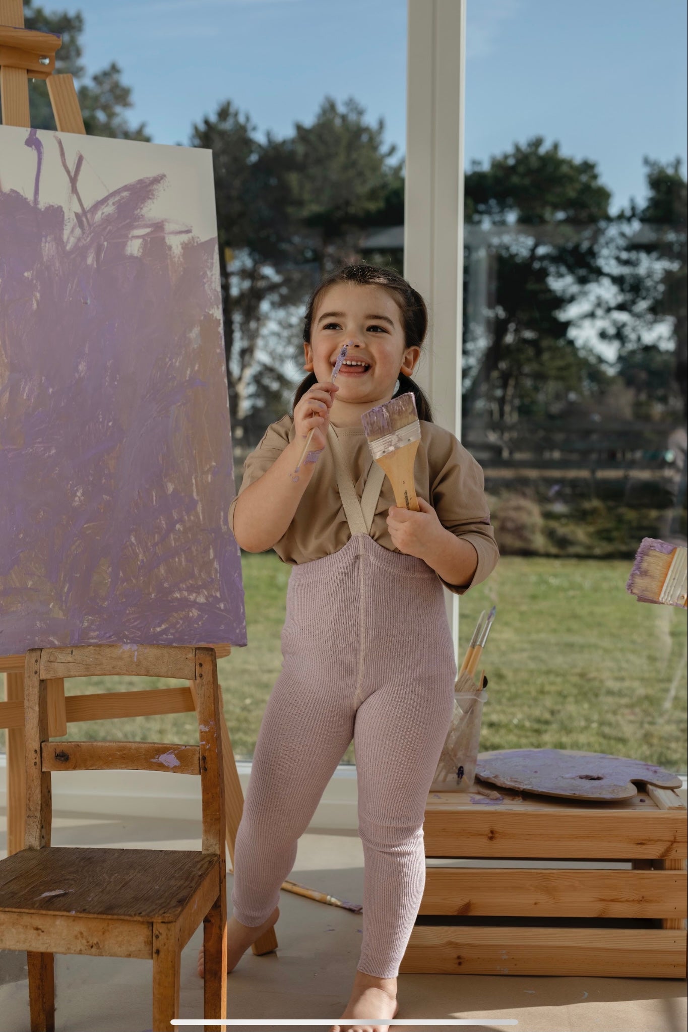 Silly Silas, Footless Tights with Braces, Creamy Lavender, baby tights, children’s tights, Nottinghamshire stockist, independent Nottinghamshire children’s store, sustainable