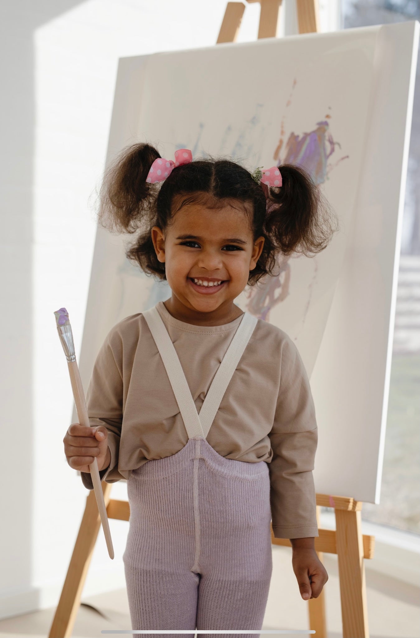 Silly Silas, Footless Tights with Braces, Creamy Lavender, baby tights, children’s tights, Nottinghamshire stockist, sustainable children’s clothing, midlands baby store, independent kids brands
