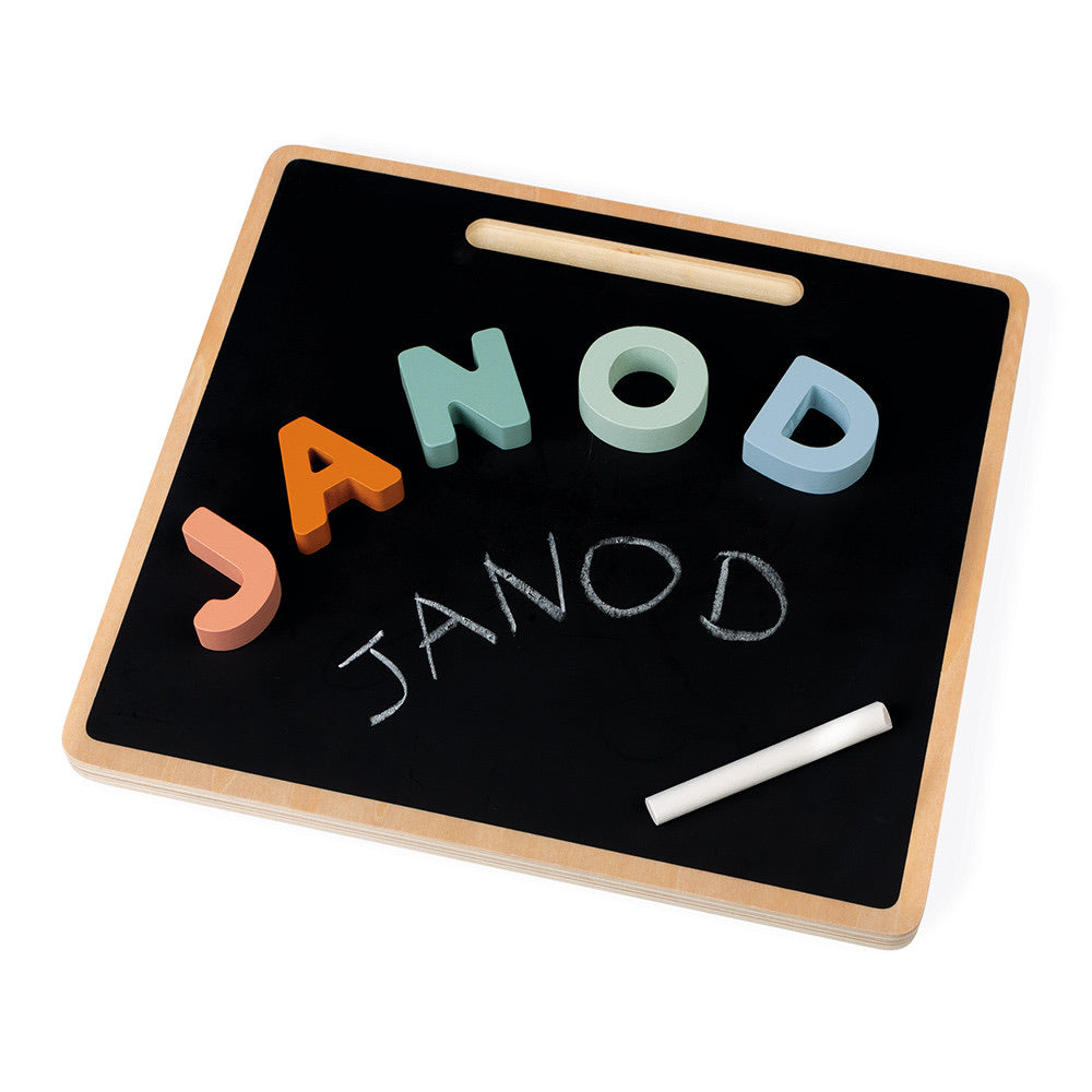Janod Sweet Cocoon Wooden Alphabet Kids Puzzle, Blackboard Puzzle, Educational Puzzle, Nottingham Kids Shop, Sustainable Toys, Wooden Toy, Toys for Kids, Janod, Janod Stockist, Toy Store,
