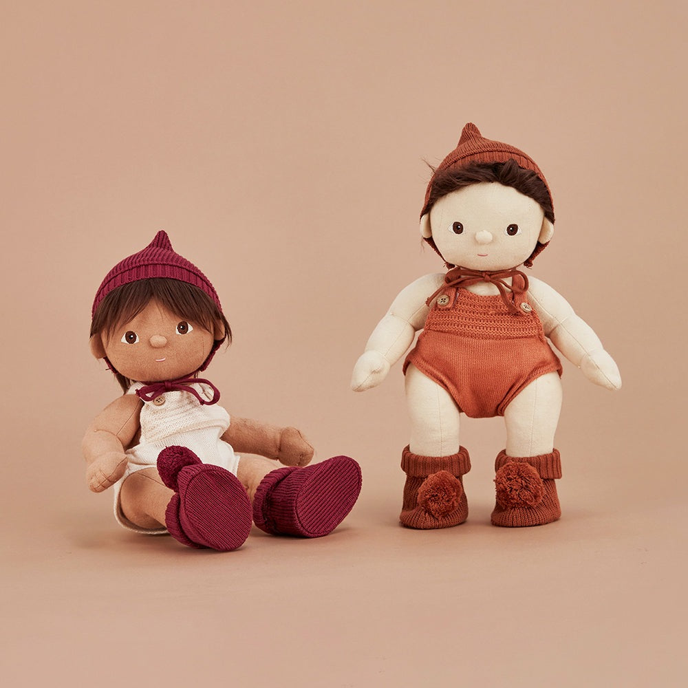Olli Ella, Dinkum Doll Knit Set Umber, Dinkum Doll accessories, Midlands baby store, Olli Ella Stockist, sustainable children’s brands