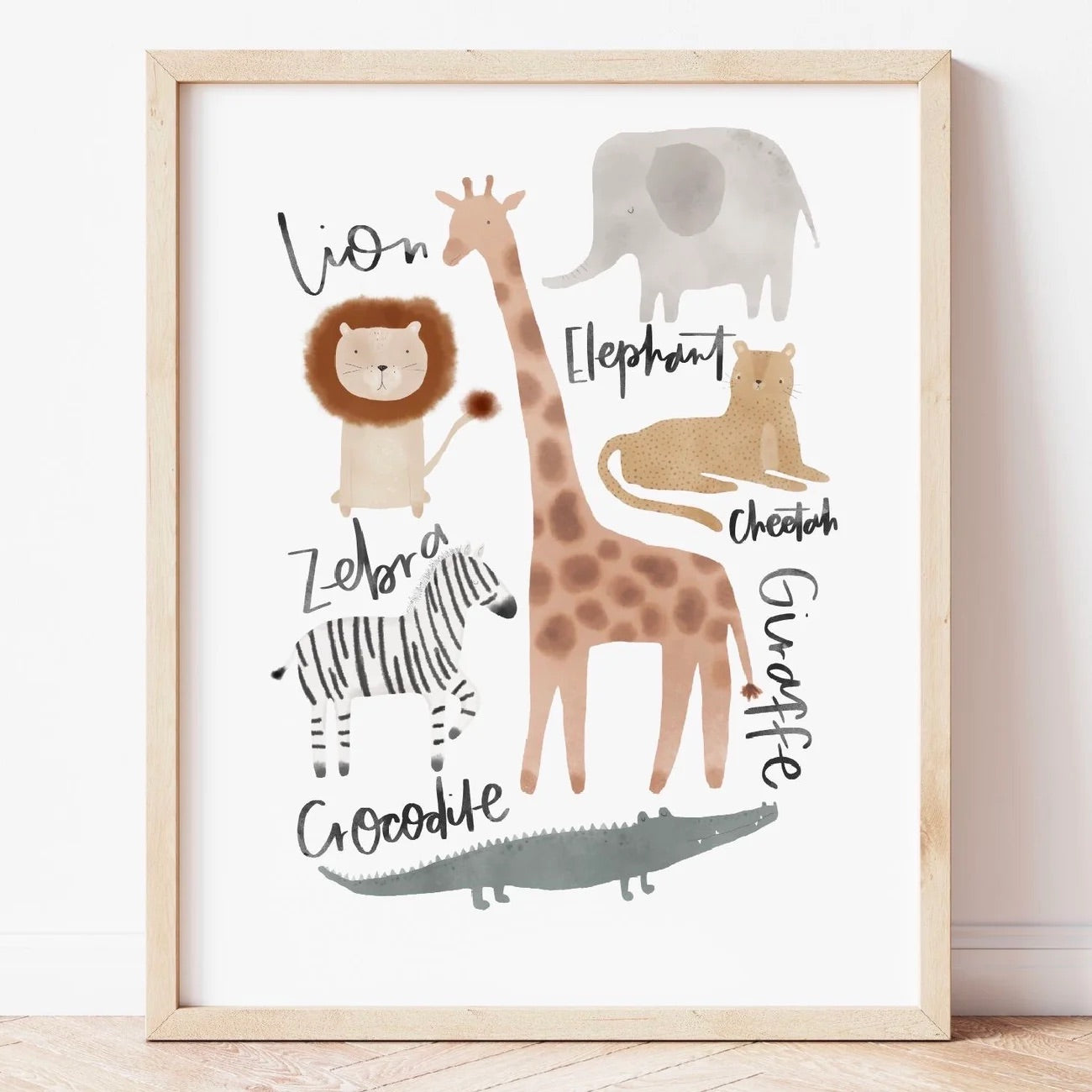 Safari Animals A3 Print