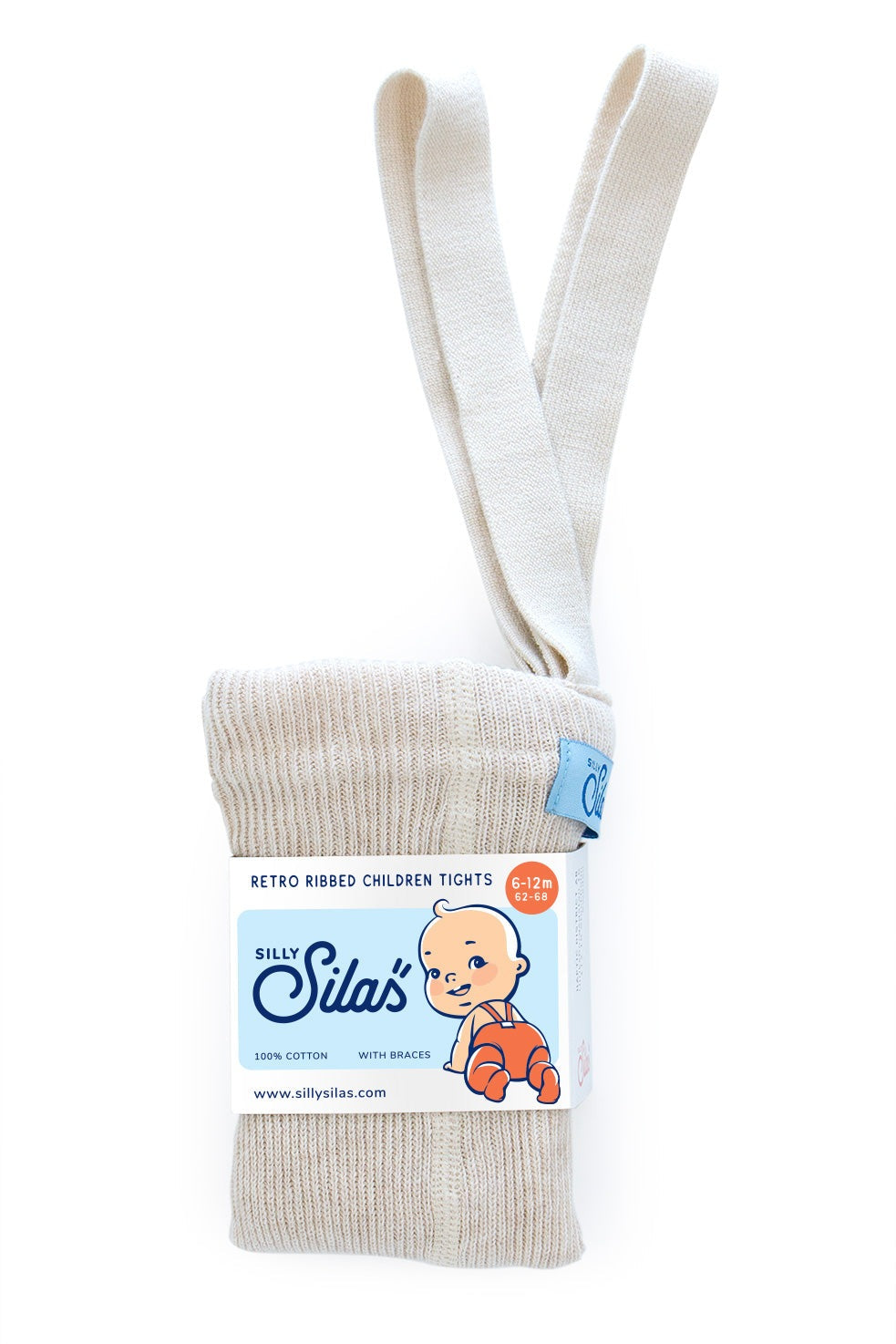 Silly Silas Cream Blend Footed Tights With Braces are the perfect tights for keeping your little ones warm and comfy