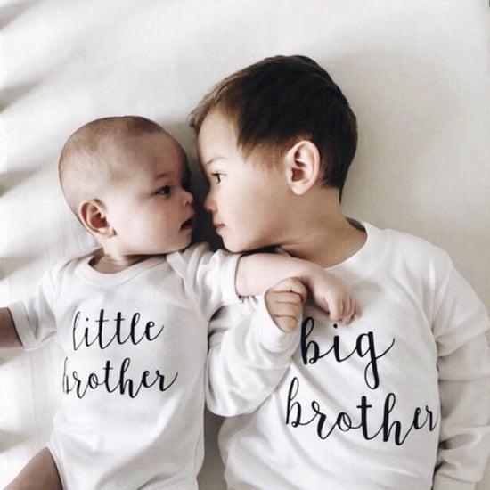 Rose and guy, little brother bodysuit, rose and guy little brother bodysuit, gender reveal clothing, new baby announcement, new baby announcement clothing, sibling tees, sibling clothing, milestone clothing, rose and guy sibling clothes, new little brother, new big brother, beautiful new baby gifts, new baby gift set