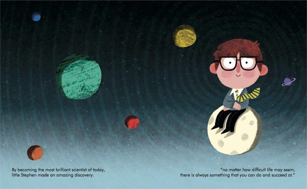 Little People Big Dreams, Stephen Hawkings, Children’s book, Hardback, books about inspirational people, Stephen Hawkings Book, books about aspirational people, educational books, Nottinghamshire Stockist, midlands baby store, birthday gift