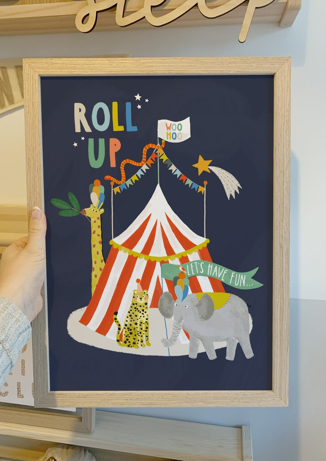Minii & Maxii, Circus Time A3 Print, Circus Print, Animal Print, Nottingham Kids Shop, Midlands Baby Shop, Minii & Maxii Stockist