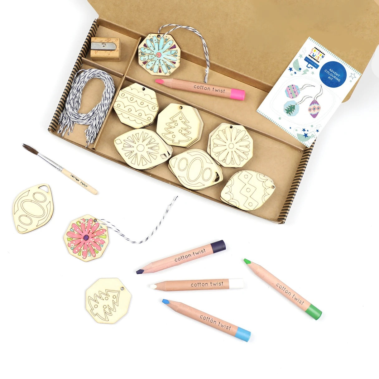 Cotton Twist, A Mindful Advent: Create your own decorations kit, Christmas Advent, Christmas Decorations, Christmas Activity, Christmas Gift, Nottinghamshire stockist, independent kids brand