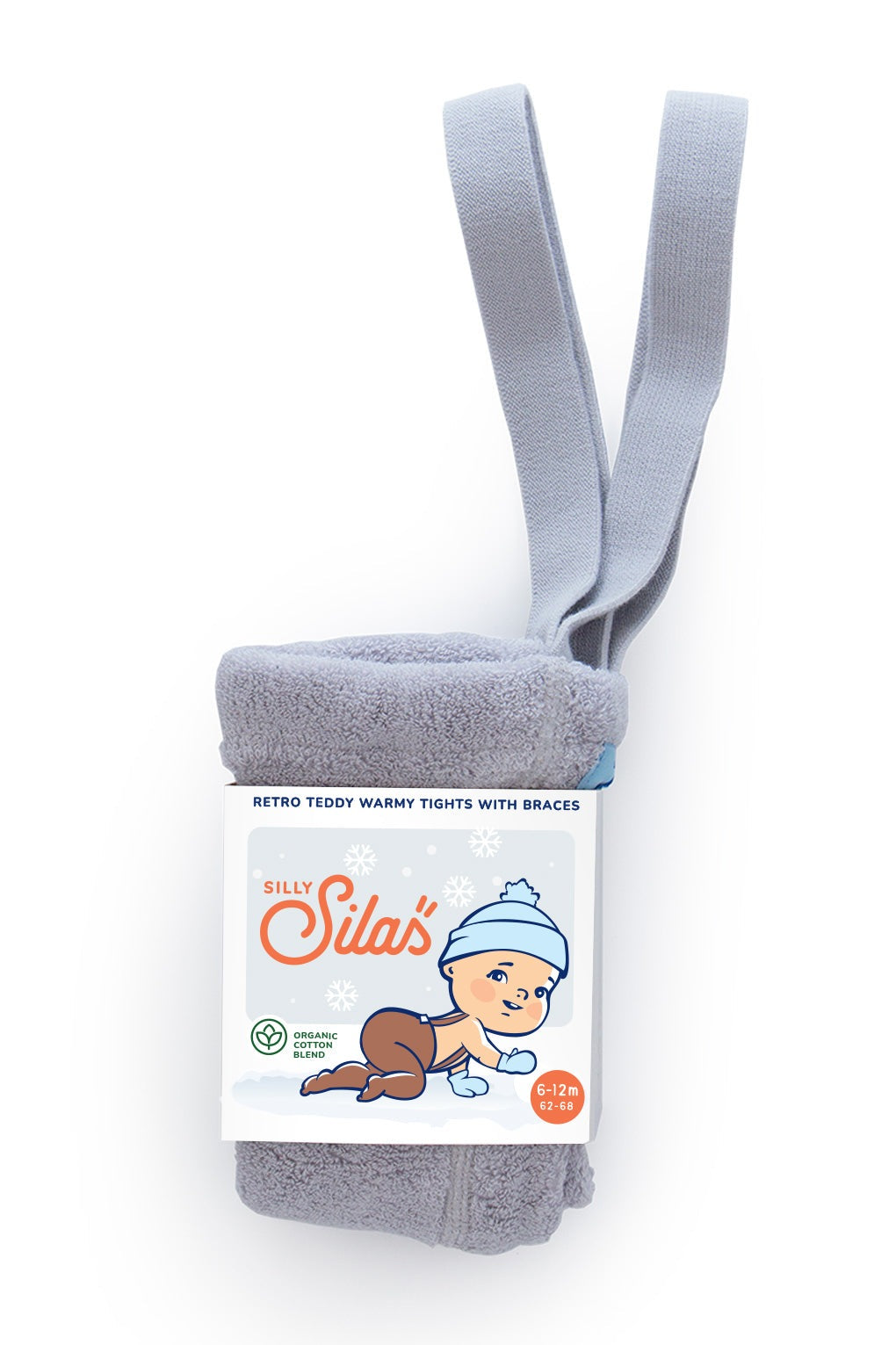 Silly Silas, Teddy Warmy Footed Tights, Pearl Grey, Baby tights, Children’s Tights, winter tights, Nottinghamshire Stockist, independent kids brand, sustainable clothing