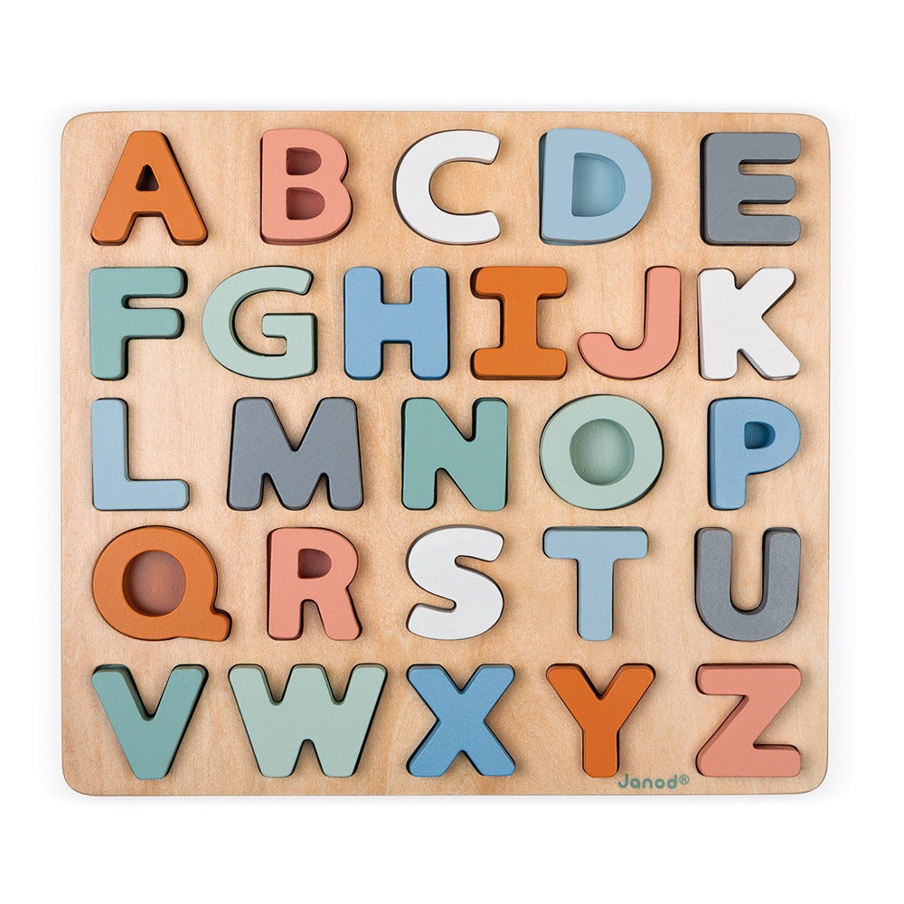 Alf & Co is an independent midlands based children’s store and they are stockist of the Janod Sweet Cocoon Wooden Alphabet Kids Puzzle