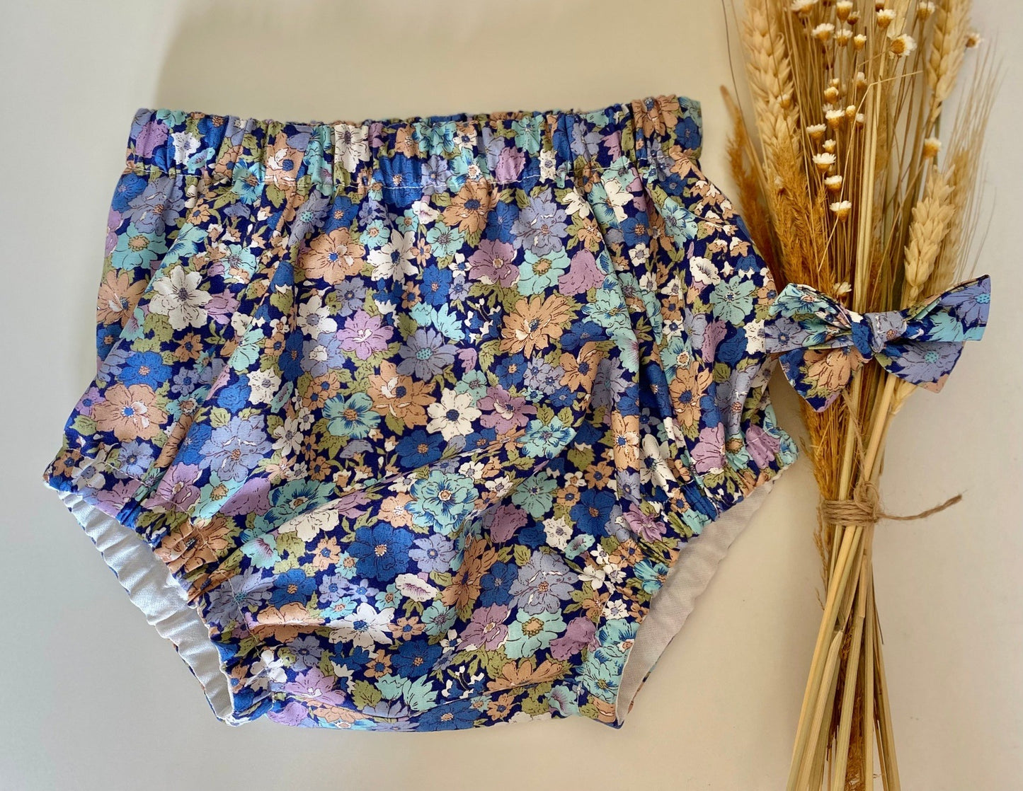 Cotton Bloomer & Bow Set - Floral