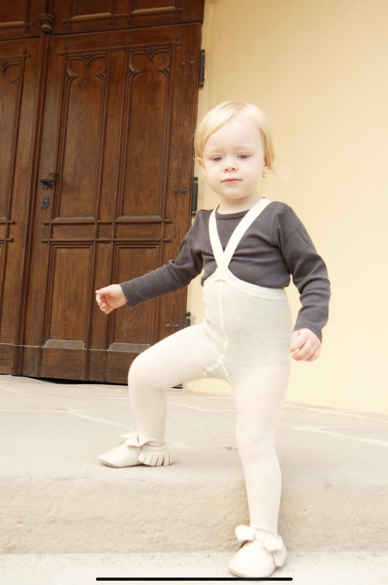 Silly Silas, Footed Tights with Braces, Cream Blend, baby tights, children’s tights, Nottinghamshire stockist, midlands baby store, independent kids brand