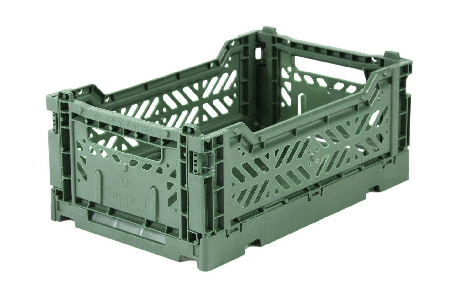 Aykasa Folding Crate, mini, almond green, home storage, nursery storage, playroom storage, home organisation, aykasa stockist, independent kids brand, independent children’s store