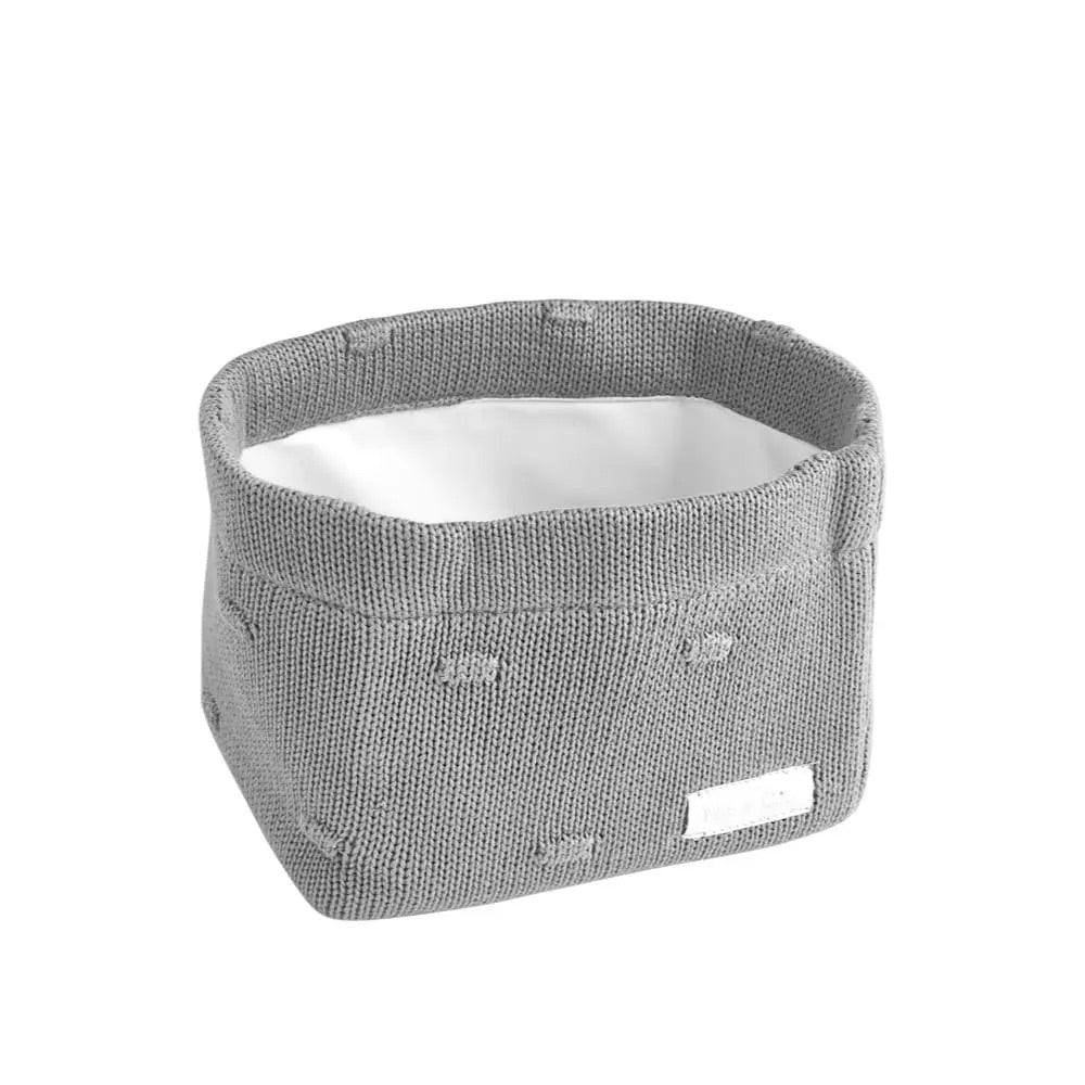 Meyco Small Knitted Grey Dresser Changing Basket