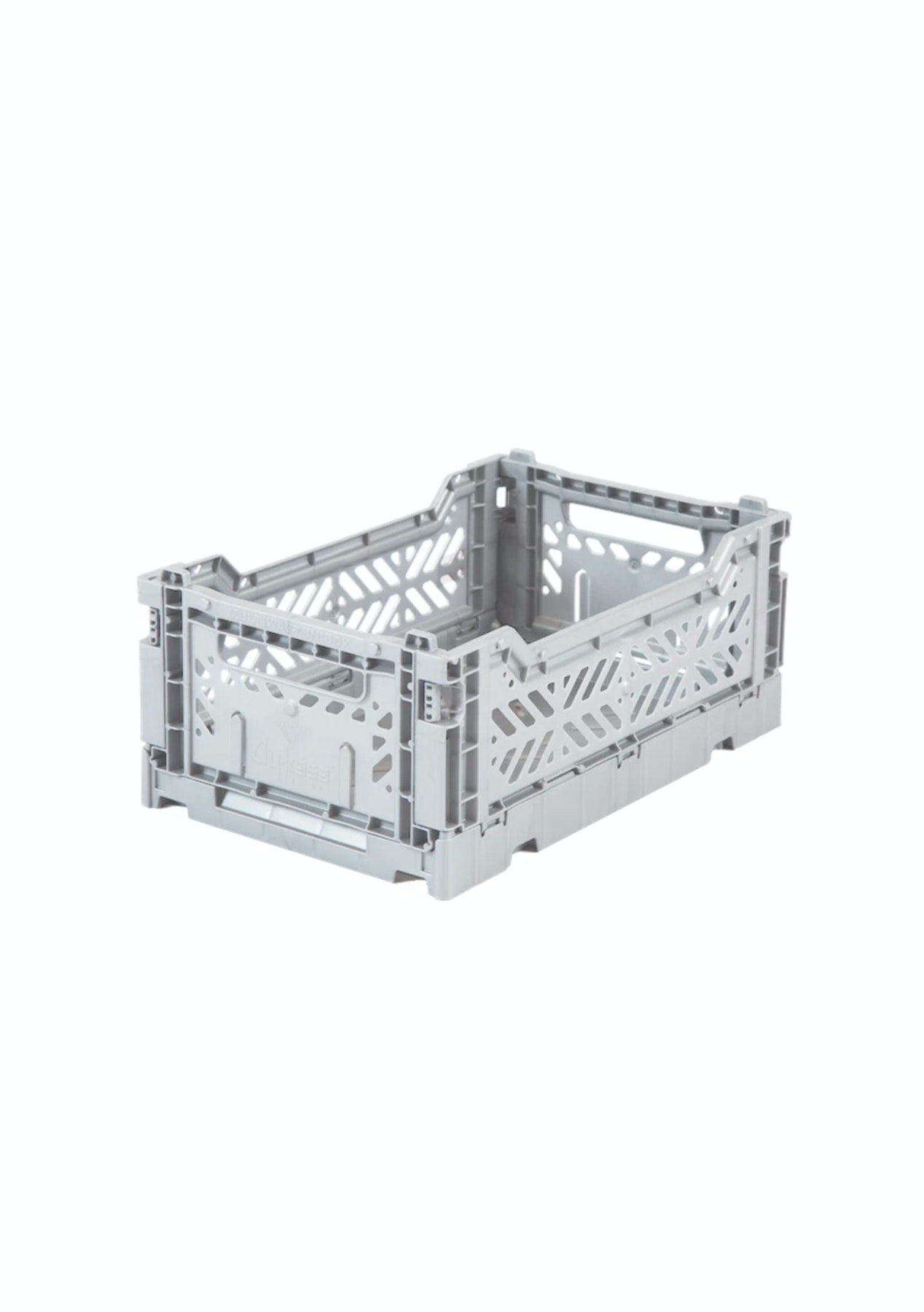 Aykasa Folding Crate, Mini, Light Grey, Home storage, nursery storage, playroom storage, Nottinghamshire stockist, midlands baby shop, independent kids brand