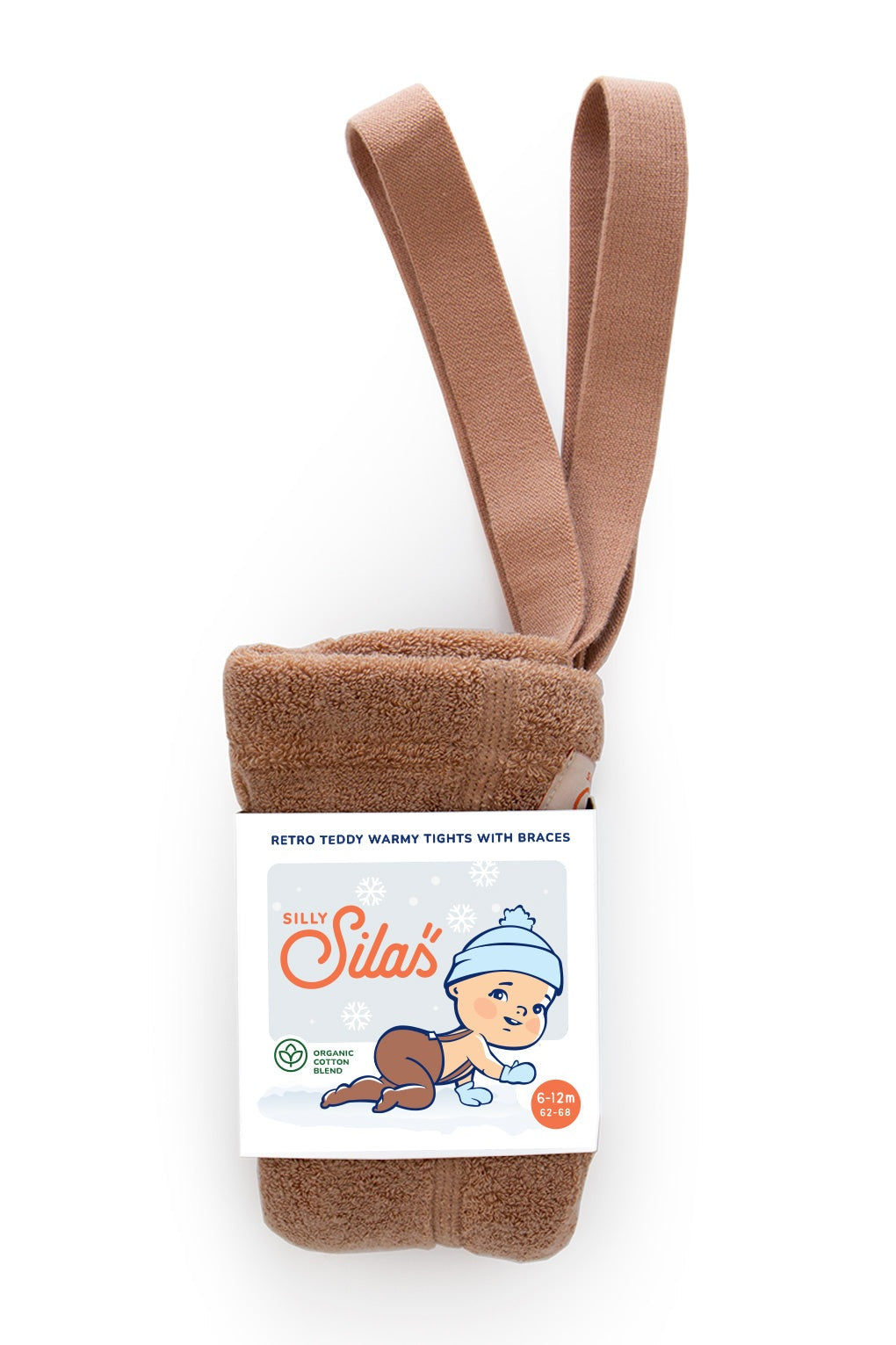 Silly Silas, Teddy Warmy Footed Tights, Light Brown, Baby tights, Children’s Tights, winter tights, Nottinghamshire stockist, independent children’s brand, sustainable kids clothing
