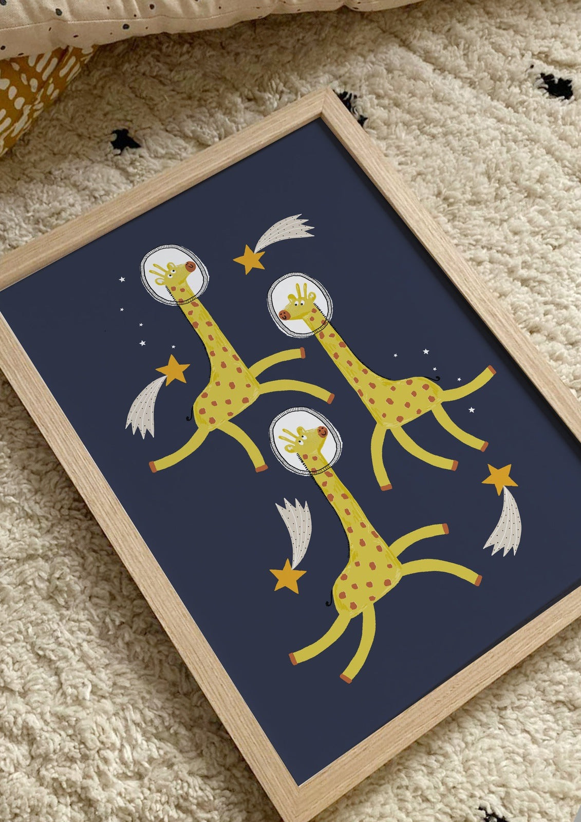 Minii & Maxii, Space Giraffes A4 Print, Children’s Print, Children’s Nursery Wall Print, Nottingham Kids Shop, Midlands Baby Shop, Minii & Maxii Stockist 