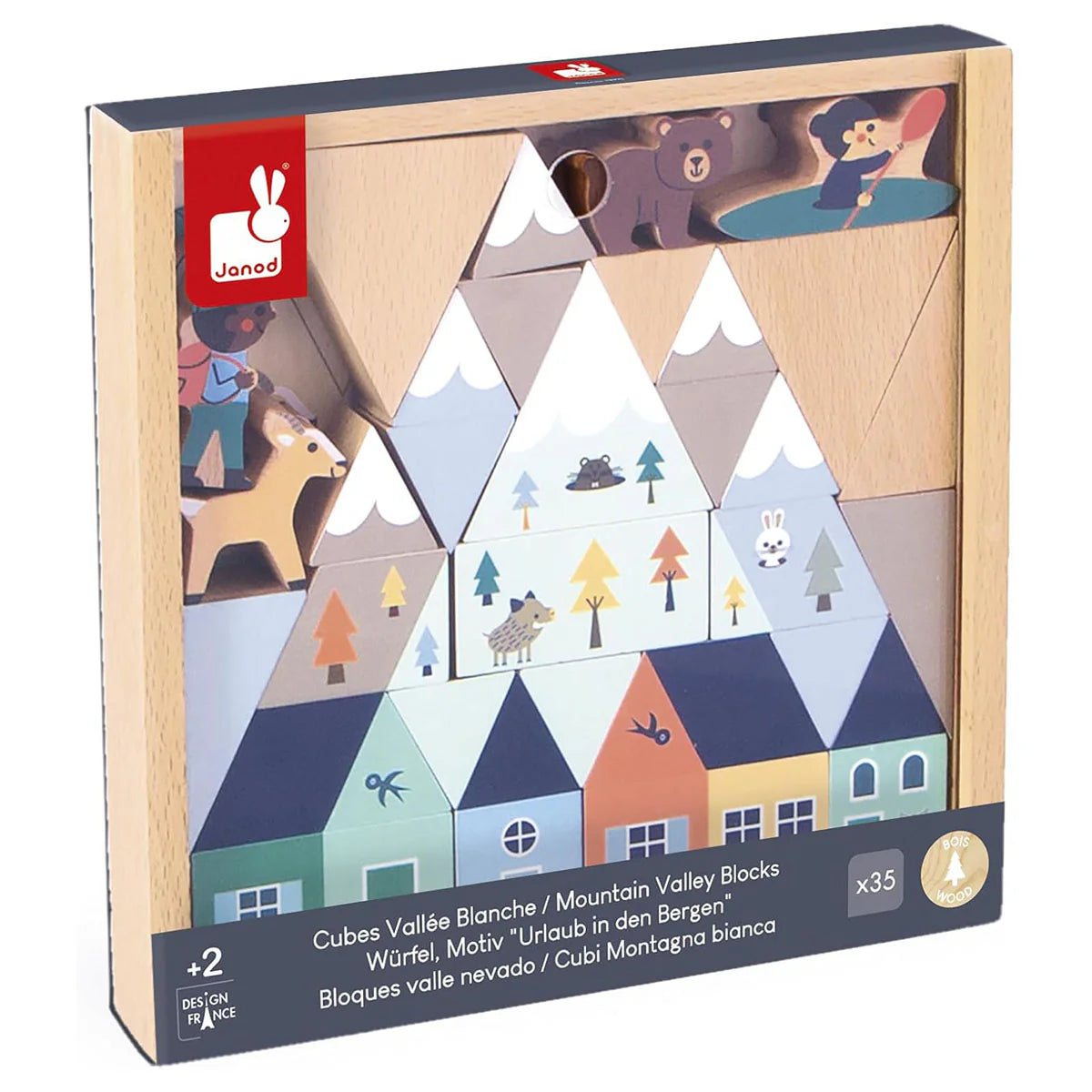 Wooden Mountain Walley Blocks Set | Janod
