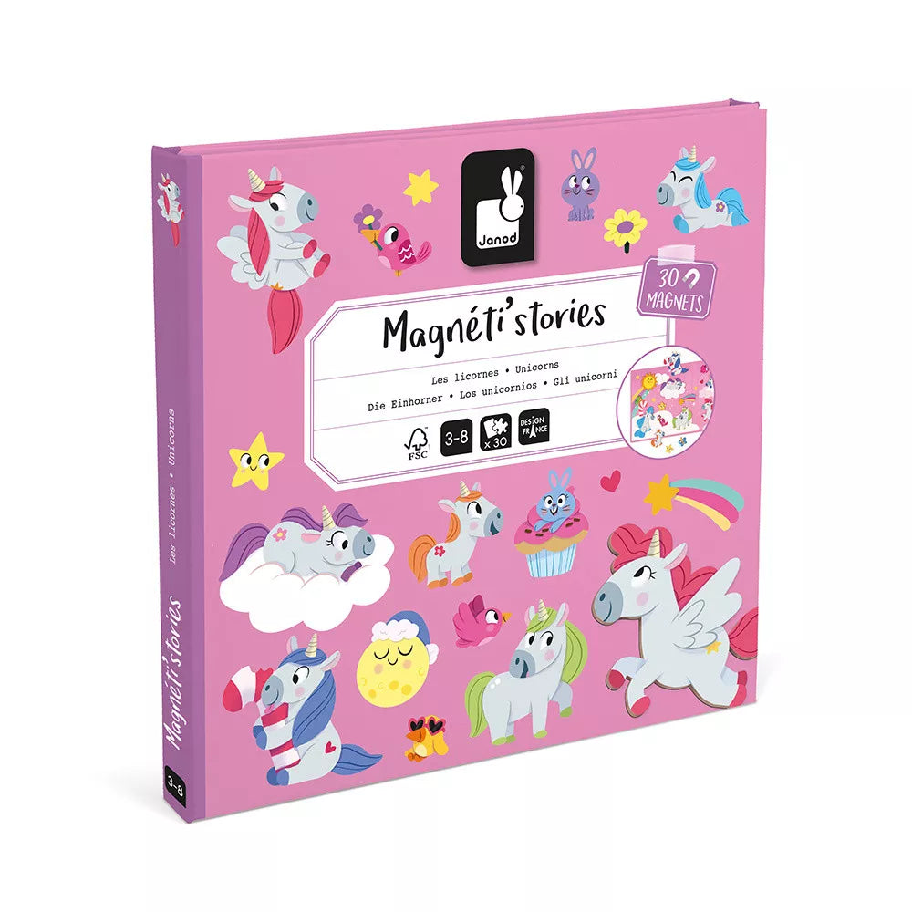 Janod Magneti’ Stories - Fold Out Magnetic Toy | Unicorns