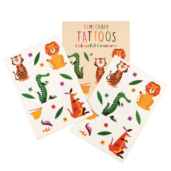 Kids Temporary Tattoos - Colourful Creatures