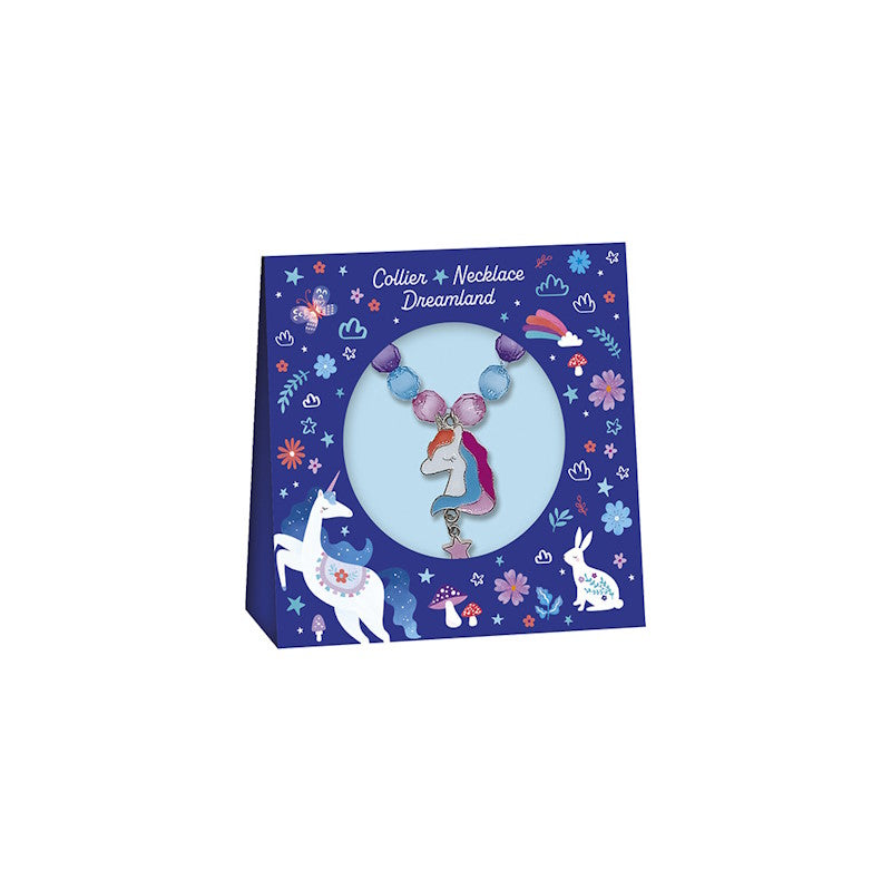 Girls Unicorn and Rainbow Dreamland Necklace