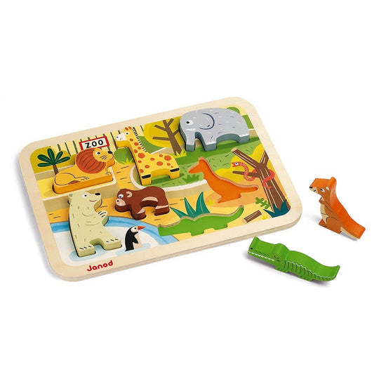 Janod Chunky Wooden Zoo Puzzle