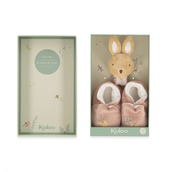 Babies First Gift Set - Musical Wristband & Slippers | Rabbit