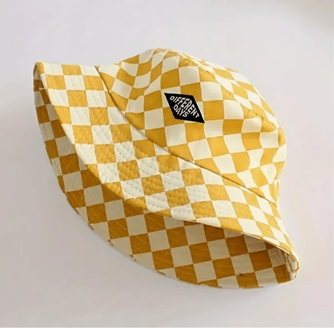 Kids Sunshine Checkerboard Bucket Sun Hat