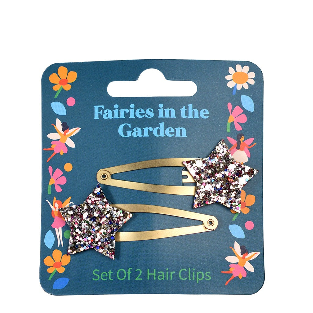 Glitter Star Hair Clip Set - 2 Pack