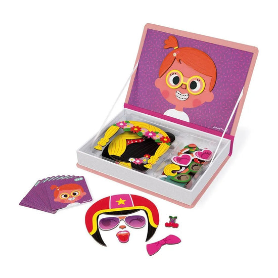 Janod Magneti’ Book Educational Toy | Girls Crazy Faces