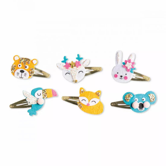 Janod 6 Glittery Animal Hair Clips to Make