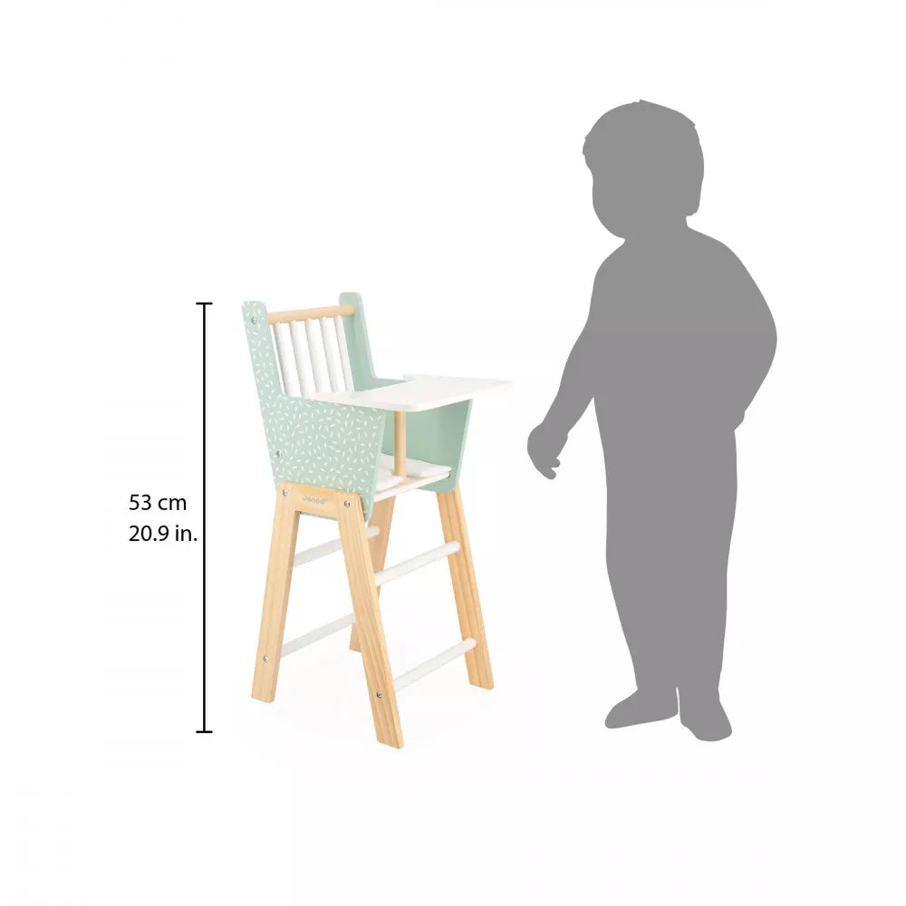 Load image into Gallery viewer, Janod Zen Doll’s Wooden High Chair
