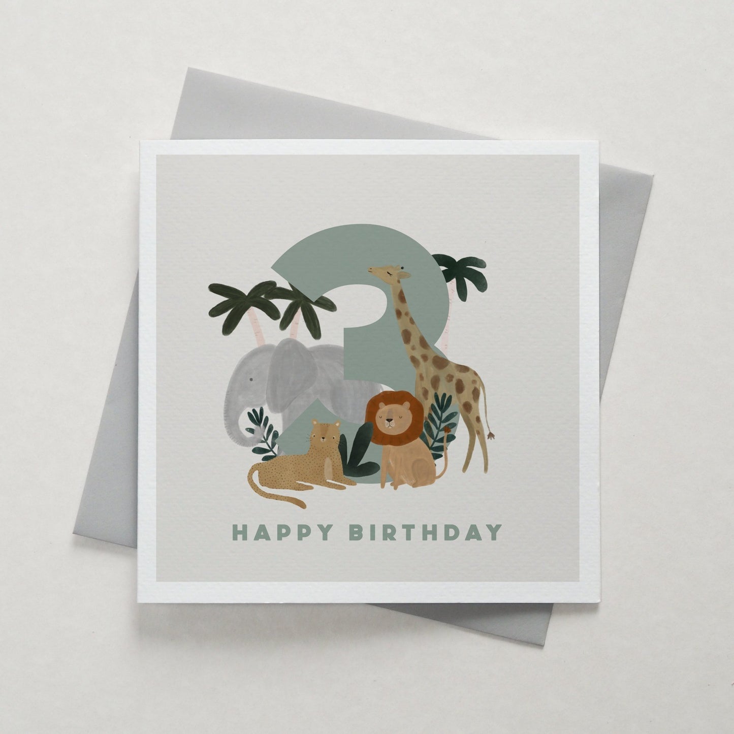 Safari Ages 1-5 Years Birthday Card