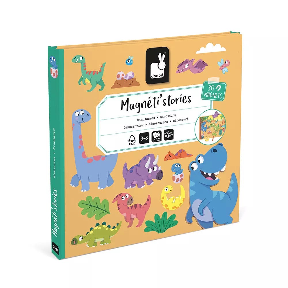 Janod Magneti’ Stories - Fold Out Magnetic Toy | Dinosaurs