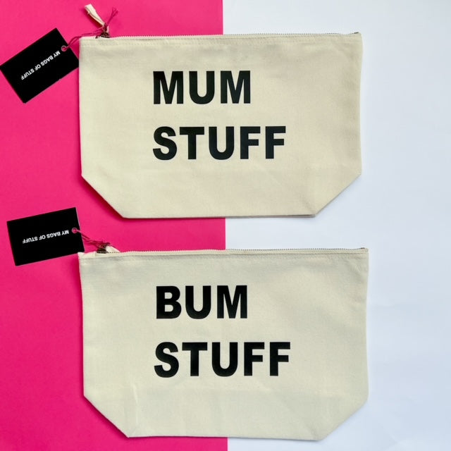 The Mum Stuff Large Natural Pouch is a Perfect Gift for any New Mama!