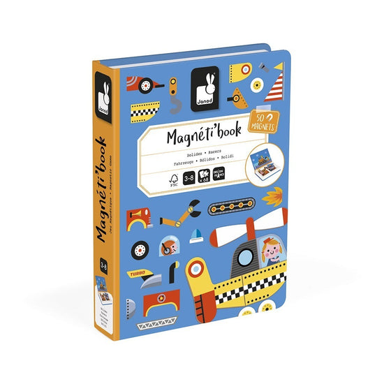 Janod Racers Magneti Book, Educational Toy, Janod, Toys for Kids, Toy Store, Toys for Boys, Toys for Girls, Birthday Gift, Nottinghamshire Stockist, Independent Kids Brand, Modern Baby Store  