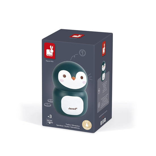 Load image into Gallery viewer, Janod Penguin Money Box, Toys for Boys, Toys for Girls, Birthday Gift, Independent Kids Brand 

